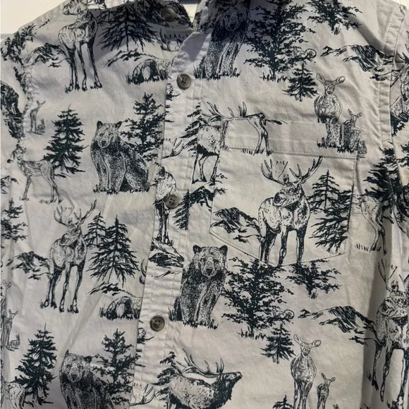 Tea Collection Forest Toile Button Shirt - Picture 3 of 7